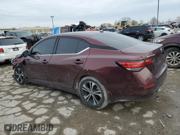 2021 Nissan Sentra SV with VIN 3N1AB8CV6MY212209, listed as a Copart auction lot 46394695 with 28,470 mi miles and Salvage Title. Bid and sale history available at carsss.com. Image 2.