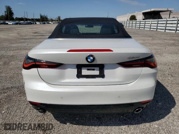 2025 BMW 4 Series 430i with VIN WBA33DB05SCS22265, listed as a Copart auction lot 49437585 with 18,445 mi miles and Clean Title. Bid and sale history available at carsss.com. Image 6.