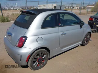 2014 FIAT 500 Abarth with VIN 3C3CFFJH8ET188400, listed as a IAAI auction lot 42014197 with 86,869 mi miles. Bid and sale history available at carsss.com. Image 4.