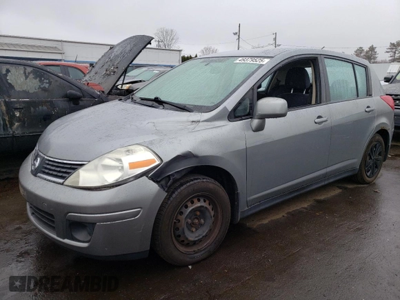 2008 Nissan Versa 1.8 S with VIN 3N1BC13E08L407167, listed as a Copart auction lot 49379525 with 177,572 mi miles and Salvage Title. Bid and sale history available at carsss.com. Image 1.