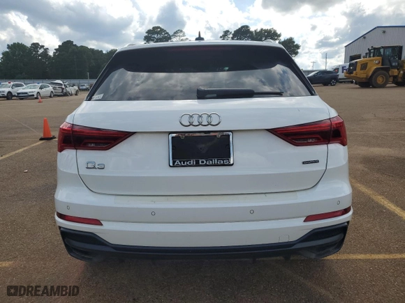 2020 Audi Q3 S line Premium with VIN WA1DECF32L1104309, listed as a Copart auction lot 57162424 with 68,523 mi miles and Salvage Title. Bid and sale history available at carsss.com. Image 6.