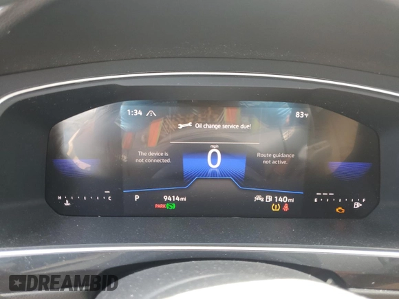 2024 Volkswagen Tiguan SE with VIN 3VVMB7AXXRM077048, listed as a Copart auction lot 54885705 with 9,414 mi miles and Salvage title. Bid and sale history available at DreamBid. Image 9.
