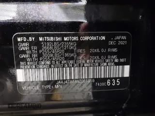 2022 Mitsubishi Outlander ES with VIN JA4J4TA84NZ061959, listed as a IAAI auction lot 41590163 with 21,339 mi miles. Bid and sale history available at carsss.com. Image 9.