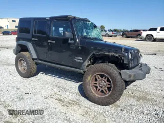 2014 Jeep Wrangler Unlimited Sport with VIN 1C4BJWDG9EL250326, listed as a Copart auction lot 48545705 with 247,460 mi miles and Salvage Title. Bid and sale history available at DreamBid. Image 4.