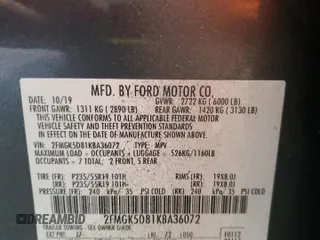2019 Ford Flex Limited with VIN 2FMGK5D81KBA36072, listed as a Copart auction lot 51963615 with 0 mi miles and Clean Title. Bid and sale history available at carsss.com. Image 13.