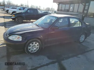 2000 Honda Civic LX with VIN 2HGEJ6570YH546091, listed as a Copart auction lot 46673135 with 245,270 mi miles and Salvage Title. Bid and sale history available at carsss.com. Image 1.
