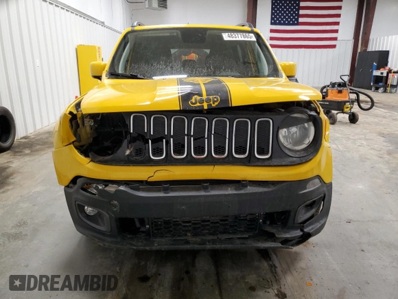 2018 Jeep Renegade Latitude with VIN ZACCJABB5JPJ68563, listed as a Copart auction lot 48377865 with Not provided miles and Salvage title. Bid and sale history available at DreamBid. Image 5.