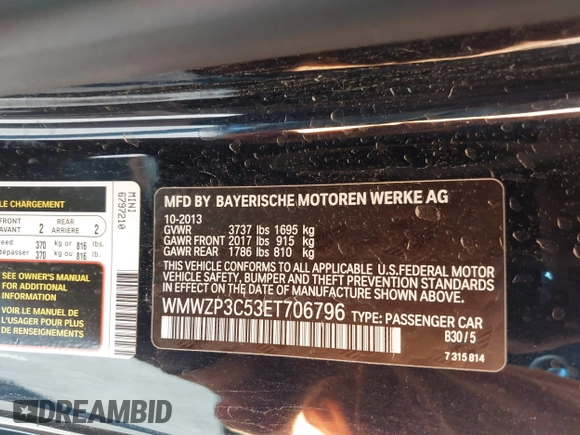 2014 MINI Convertible S z VIN WMWZP3C53ET706796, wystawiony jako IAAI lot #42363811 z przebiegiem 93 581 mil mil oraz . Historia ofert i sprzedaży dostępna na DreamBid. Obrazek 9.