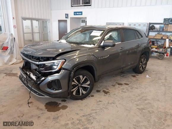 2024 Volkswagen Atlas Cross Sport 2.0T SE with VIN 1V2LE2CA2RC223746, listed as a IAAI auction lot 41609344 with 14,633 mi miles. Bid and sale history available at carsss.com. Image 2.