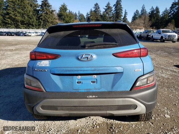 2023 Hyundai Kona SEL with VIN KM8K6CAB1PU955526, listed as a Copart auction lot 44716735 with 44,961 mi miles and Salvage Title. Bid and sale history available at carsss.com. Image 6.