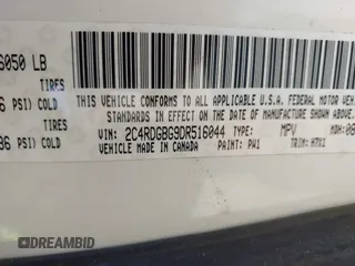 2013 Dodge Grand Caravan SE with VIN 2C4RDGBG9DR516044, listed as a IAAI auction lot 41998893 with 214,645 mi miles and . Bid and sale history available at DreamBid. Image 9.