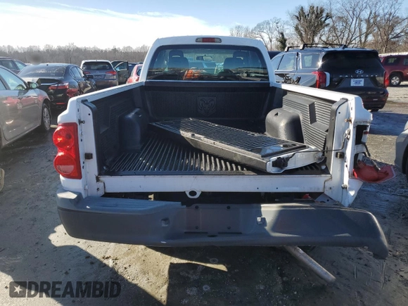 2005 Dodge Dakota ST with VIN 1D7HE22K95S304640, listed as a Copart auction lot 86522854 with Not Provided miles and Salvage Title. Bid and sale history available at DreamBid. Image 6.