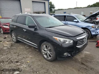 2013 Infiniti JX35 with VIN 5N1AL0MM2DC351663, listed as a Copart auction lot 72913334 with 73,994 mi miles and Salvage Title. Bid and sale history available at carsss.com. Image 4.