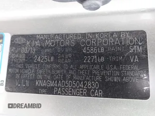 2013 Kia Optima EX z VIN KNAGM4AD5D5042830, wystawiony jako IAAI lot #41896311 z przebiegiem 232 104 mil mil oraz . Historia ofert i sprzedaży dostępna na DreamBid. Obrazek 9.