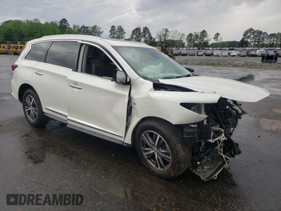 2019 Infiniti QX60 Pure z VIN 5N1DL0MM3KC516209, wystawiony jako Copart lot #52033965 z przebiegiem 73 846 mil mil oraz Szkoda całkowita • Salvage title. Historia ofert i sprzedaży dostępna na DreamBid. Obrazek 4.