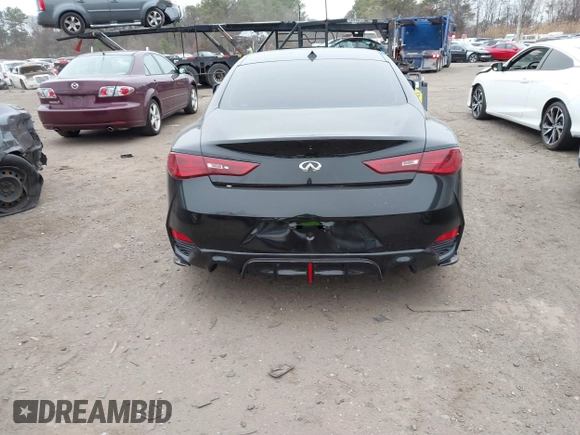 2018 Infiniti Q60 Luxe with VIN JN1EV7EL6JM391283, listed as a IAAI auction lot 41172440 with 70,015 mi miles and . Bid and sale history available at DreamBid. Image 16.
