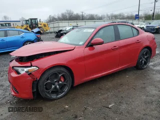 2019 Alfa Romeo Giulia Ti Sport with VIN ZARFANBN5K7608769, listed as a Copart auction lot 48581974 with 0 mi miles and Salvage Title. Bid and sale history available at carsss.com. Image 1.