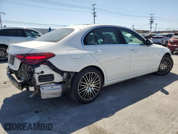 2024 Mercedes-Benz C 300 with VIN W1KAF4GB4RR236568, listed as a Copart auction lot 57689045 with 4,008 mi miles and Salvage title. Bid and sale history available at DreamBid. Image 3.