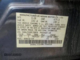 2008 Nissan Altima 2.5 S with VIN 1N4AL21E68C206604, listed as a Copart auction lot 49168215 with 208,313 mi miles and Salvage Title. Bid and sale history available at carsss.com. Image 12.