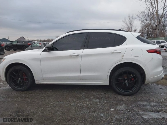 2021 Alfa Romeo Stelvio Ti with VIN ZASPAKBNXM7D15764, listed as a IAAI auction lot 41502764 with 48,714 mi miles. Bid and sale history available at carsss.com. Image 14.