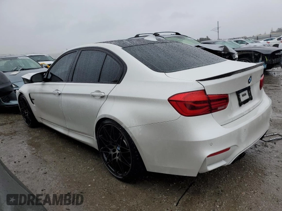 2018 BMW M3 with VIN WBS8M9C56J5J78625, listed as a Copart auction lot 44383863 with 0 mi miles. Bid and sale history available at carsss.com. Image 2.