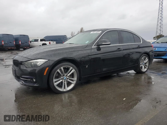 2017 BMW 3 Series 330e iPerformance with VIN WBA8E1C31HA156521, listed as a Copart auction lot 44015085 with 115,361 mi miles and Clean Title. Bid and sale history available at carsss.com. Image 1.