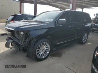 2023 Cadillac Escalade 4WD Premium Luxury z VIN 1GYS4BKL0PR368033, wystawiony jako Copart lot #45036955 z przebiegiem 45 768 mil mil oraz Tytuł czysty. Historia ofert i sprzedaży dostępna na DreamBid. Obrazek 1.