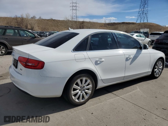 2013 Audi A4 Premium with VIN WAUAFAFL2DN036269, listed as a Copart auction lot 49081615 with 102,822 mi miles and Salvage Title. Bid and sale history available at carsss.com. Image 3.