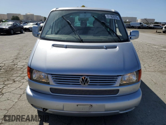 2002 Volkswagen EuroVan MV with VIN WV2MB470X2H068241, listed as a Copart auction lot 51183275 with 194,130 mi miles and Salvage Title. Bid and sale history available at DreamBid. Image 5.