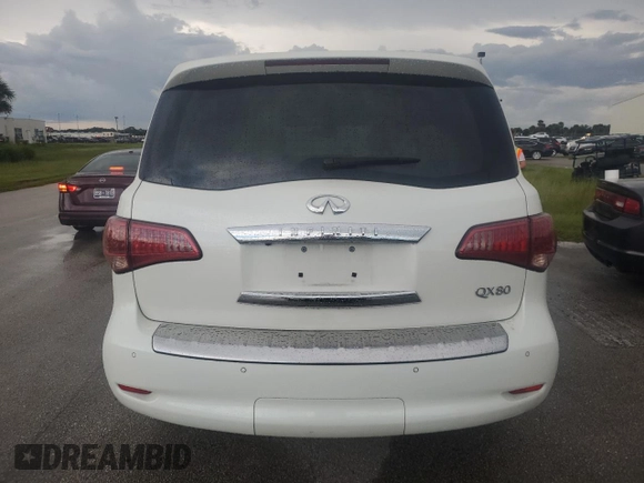 2015 Infiniti QX80 with VIN JN8AZ2NF9F9570610, listed as a Copart auction lot 74380164 with 0 mi miles and Non Repairable. Bid and sale history available at carsss.com. Image 6.
