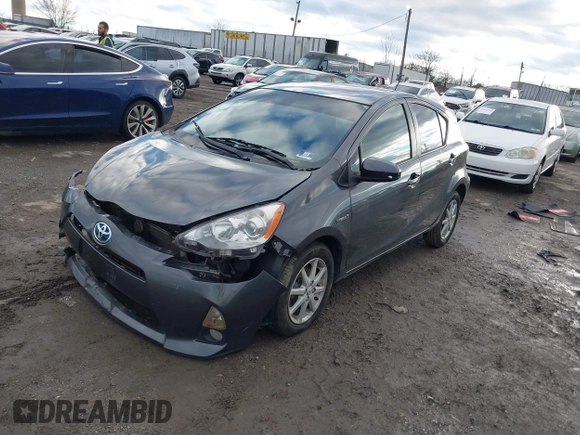 2012 Toyota Prius c One with VIN JTDKDTB31C1029950, listed as a IAAI auction lot 41223112 with 117,660 mi miles. Bid and sale history available at carsss.com. Image 18.