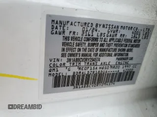 2024 Nissan Sentra SV with VIN 3N1AB8CV0RY294574, listed as a Copart auction lot 59872825 with 18,662 mi miles and Salvage title. Bid and sale history available at DreamBid. Image 12.