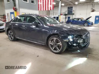 2017 Audi A4 Premium Plus with VIN WAUENAF41HN054877, listed as a Copart auction lot 47108185 with 65,633 mi miles and Salvage Title. Bid and sale history available at carsss.com. Image 4.