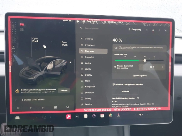 2024 Tesla Model 3 z VIN 5YJ3E1EA9RF858829, wystawiony jako IAAI lot #41160315 z przebiegiem 2 994 mil mil oraz . Historia ofert i sprzedaży dostępna na DreamBid. Obrazek 17.