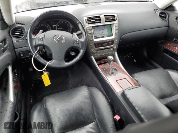 2008 Lexus IS 250 with VIN JTHCK262982027157, listed as a Copart auction lot 51836745 with 153,983 mi miles and Salvage Title. Bid and sale history available at carsss.com. Image 8.