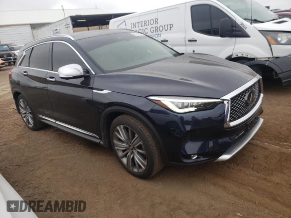 2021 Infiniti QX50 SENSORY with VIN 3PCAJ5CB8MF113455, listed as a Copart auction lot 66349874 with 32,667 mi miles and Salvage Title. Bid and sale history available at carsss.com. Image 4.