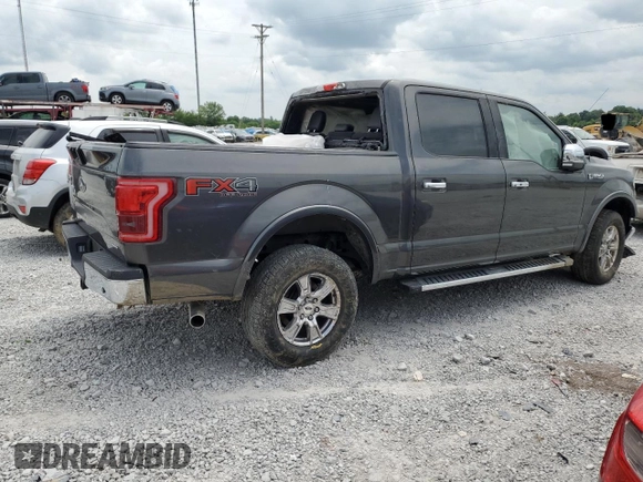 2015 Ford F-150 XLT with VIN 1FTEW1EFXFFC60791, listed as a Copart auction lot 58831015 with Not provided miles and Salvage title. Bid and sale history available at DreamBid. Image 3.