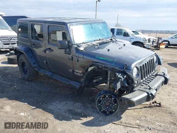 2014 Jeep Wrangler Unlimited Sport with VIN 1C4HJWDG1EL251271, listed as a IAAI auction lot 41647210 with 100,168 mi miles. Bid and sale history available at carsss.com. Image 1.