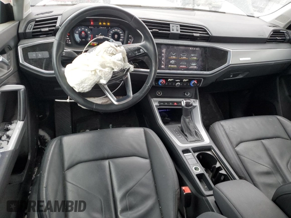2022 Audi Q3 S line Premium Plus with VIN WA1EECF34N1018555, listed as a Copart auction lot 42917565 with 130,380 mi miles and Salvage title. Bid and sale history available at DreamBid. Image 8.