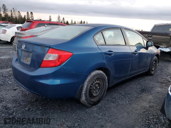 2012 Honda Civic z VIN 2HGFB2F4XCH015617, wystawiony jako Copart lot #49930735 z przebiegiem 255 864 mil mil oraz Szkoda całkowita • Salvage title. Historia ofert i sprzedaży dostępna na DreamBid. Obrazek 3.