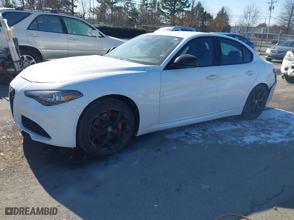 2020 Alfa Romeo Giulia with VIN ZARFAMAN6L7631460, listed as a IAAI auction lot 41383136 with 46,877 mi miles. Bid and sale history available at carsss.com. Image 17.