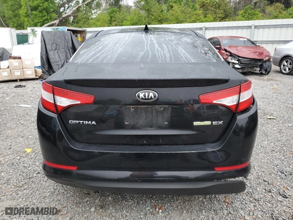 2013 Kia Optima Hybrid EX with VIN KNAGM4ADXD5053550, listed as a Copart auction lot 48962205 with 166,117 mi miles and Salvage Title. Bid and sale history available at carsss.com. Image 6.