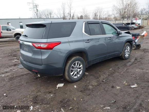 2021 Chevrolet Traverse LS with VIN 1GNEVFKW9MJ238206, listed as a IAAI auction lot 41554844 with 44,118 mi miles. Bid and sale history available at carsss.com. Image 4.