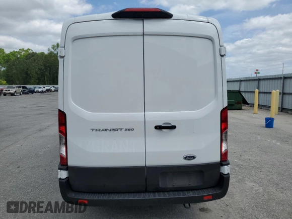 2023 Ford Transit Cargo with VIN 1FTBR1C84PKA41655, listed as a Copart auction lot 42423115 with 125,492 mi miles and Salvage Title. Bid and sale history available at carsss.com. Image 6.