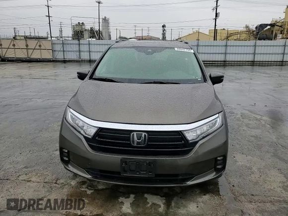 2021 Honda Odyssey EX-L with VIN 5FNRL6H77MB026329, listed as a Copart auction lot 48042705 with 45,046 mi miles and Salvage Title. Bid and sale history available at DreamBid. Image 12.