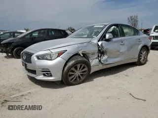 2017 Infiniti Q50 Signature Edition z VIN JN1EV7AR0HM830515, wystawiony jako Copart lot #53435825 z przebiegiem 66 994 mil mil oraz Szkoda całkowita • Salvage title. Historia ofert i sprzedaży dostępna na DreamBid. Obrazek 1.