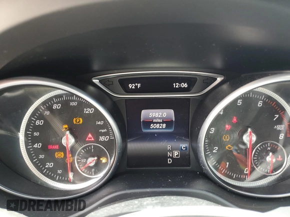 2018 Mercedes-Benz CLA with VIN WDDSJ4EB6JN549056, listed as a Copart auction lot 57042722 with 50,828 mi miles. Bid and sale history available at carsss.com. Image 8.