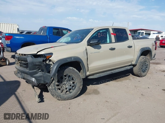 2023 Chevrolet Colorado 4WD Trail Boss with VIN 1GCPTEEK8P1203736, listed as a IAAI auction lot 40365480 with 15,968 mi miles. Bid and sale history available at carsss.com. Image 2.