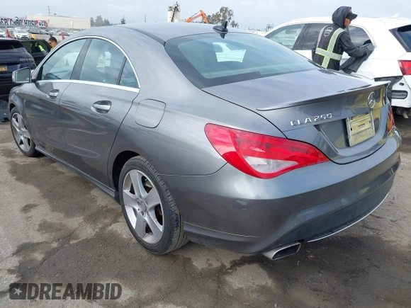 2016 Mercedes-Benz CLA with VIN WDDSJ4EB4GN376095, listed as a IAAI auction lot 42093059 with 116,821 mi miles. Bid and sale history available at carsss.com. Image 3.