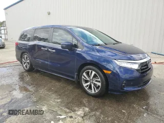 2021 Honda Odyssey Touring with VIN 5FNRL6H83MB028717, listed as a Copart auction lot 49236485 with 63,576 mi miles and Salvage Title. Bid and sale history available at carsss.com. Image 4.